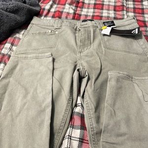 Green ankle skinny jeans